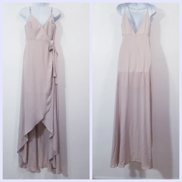 Show me your Mumu Mariah Wrap Dress High Low Maxi Bridesmaid Party Vacation - Picture 2 of 14